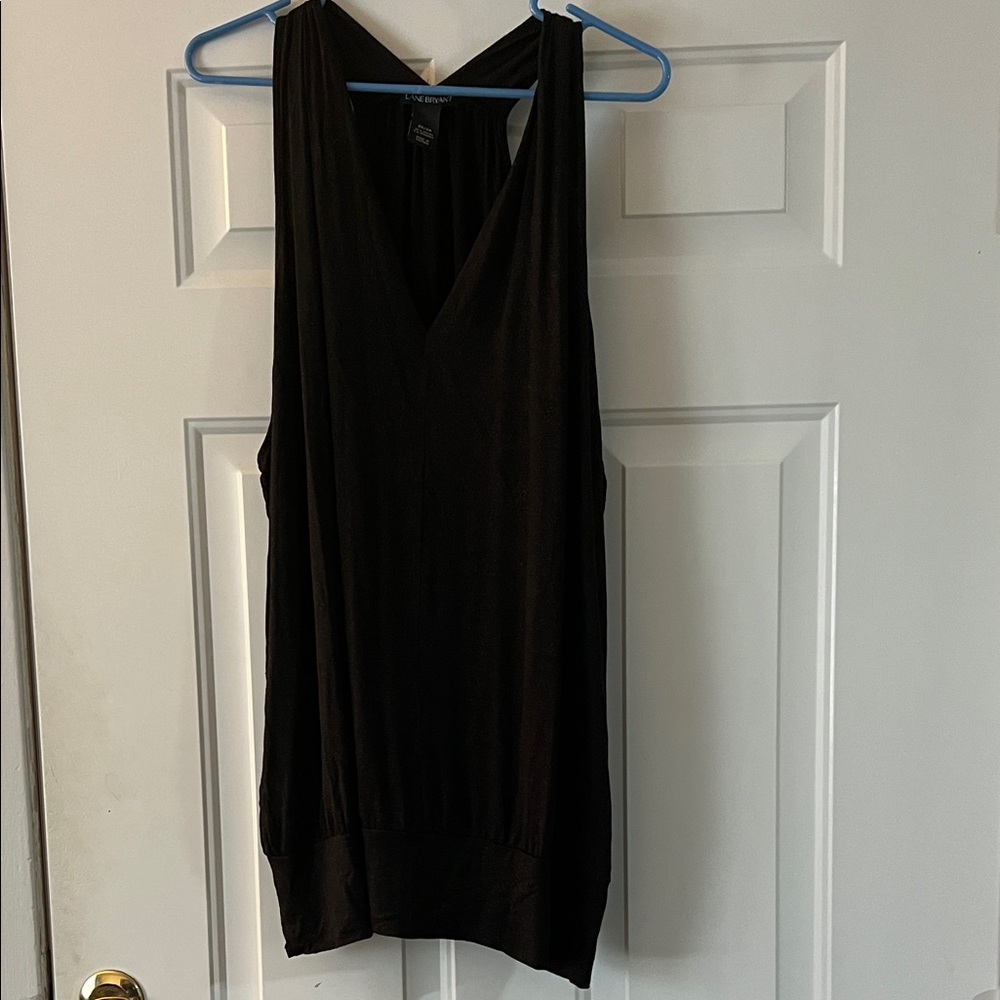 Lane Bryant Elegant Black Tank Top